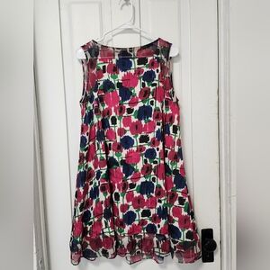 Floral Sleeveless Dress - Pink, Blue, Green